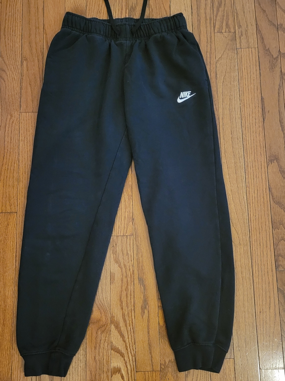Nike Black Jogger Pants with White Swoosh